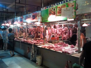 泰安市场二楼猪肉档
