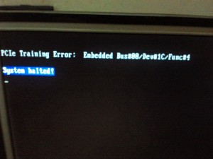 PCIe Training Error embedded bus#00/dev#1c/func#4